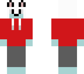 white fox with hoodie