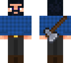 josuke part 8 (lumberjack, blue, beard)
