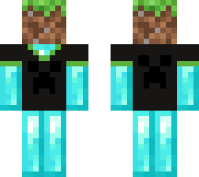 jugador con cabeza de csped y camisa de creeper