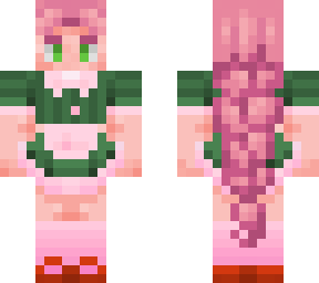 pink hair maid