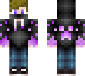 purple flame gray hoodie