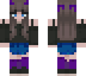 purple girl with shorts
