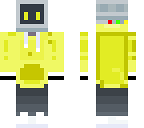 tv skin with yellow hoodie