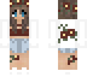 flowery hippie vibes girl skin