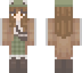 goblincore autumn core girl brown hair brown eyes