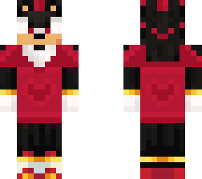 shadow in a red heart dress