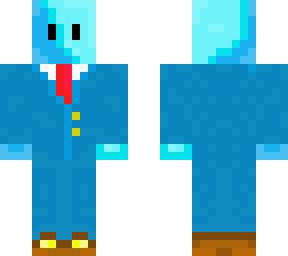 blue guy in a suit