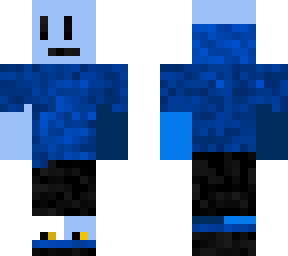 different color blue skin with hoodie