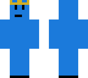 blue blob with crown