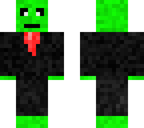 green man with suit