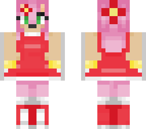 amy rose in flower themed wear