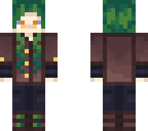 green hair dandelion skin