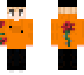 iisalmenedustus orange hoodie flower
