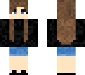 brown hair girl in hoodie