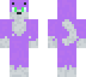 lilac colored furry of green eyes.