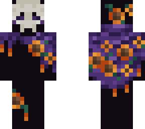 ourple with flowers