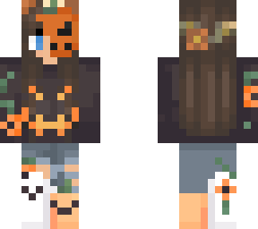 pumpkin girl artist awkwrd. edited blue eyes