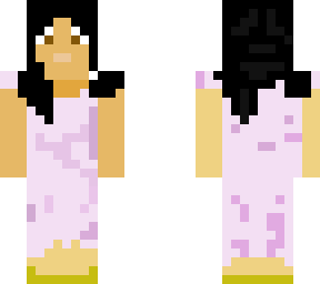 purple dress black hair girl