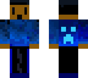 fading blue sweater