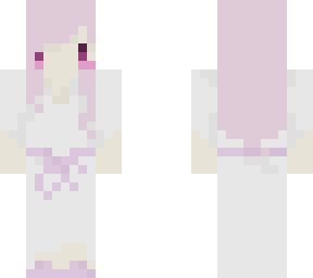 white dress pink hair