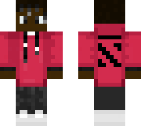 black guy with red hoodie and dreads
