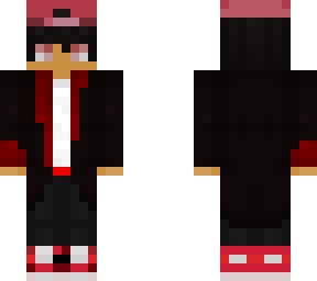 me in the black and red jacket and black pants