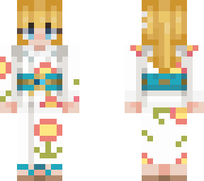 peach yukata