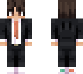 copper accented suit
