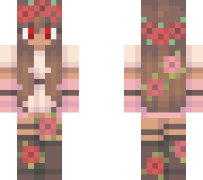 cute floral girl skin in warm pastel shades