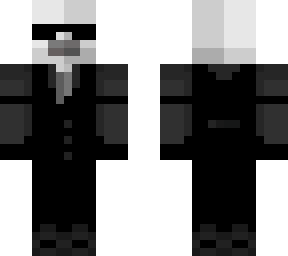 greyscale duck suit