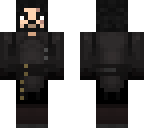 jon snow (black coat, beard)
