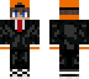 orange cool cap with suit