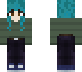 blue hair sage outfit :)