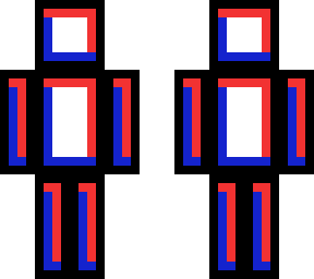 red and blue