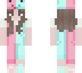twin color axolotl girl