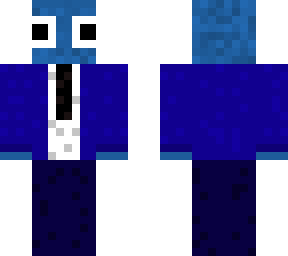blueberry with suit and eyes