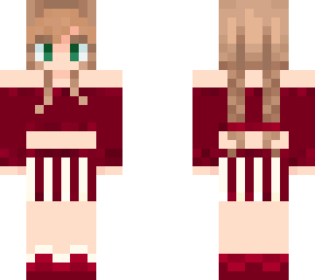 maroon crop top and shorts girl