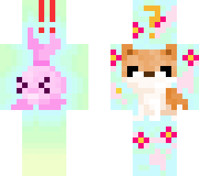 blushbunny & floof  (infinity nikki pixel art!)