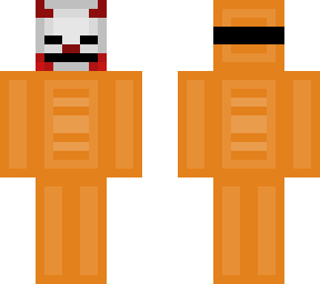 creepy devil clown hell of orange a outfit of stalker