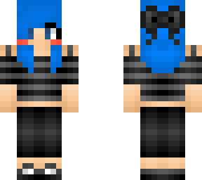 kawaii blue hair emo