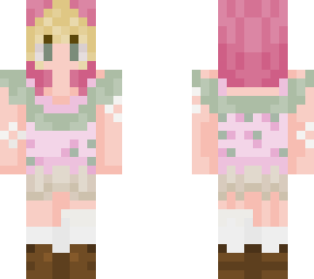 pink mori kei w/ shawl