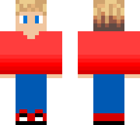 blonde boy red-blue edition