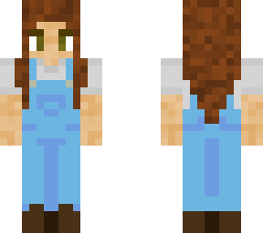brown hair cute overalls