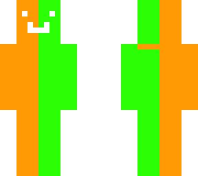 orange and green w/ white smile