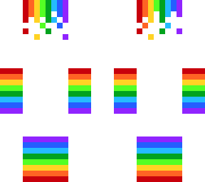 drippy rainbow (white)