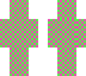 green pink checkers illusion