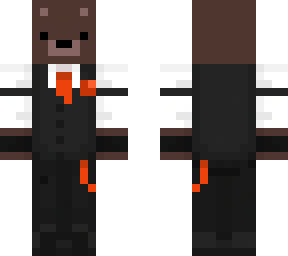 bear in suit but orange?
