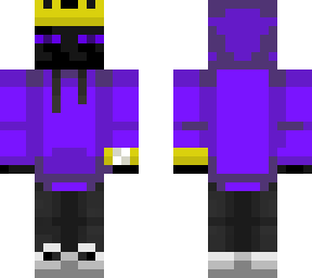 enderman with purple hoodie + watch (hood up)