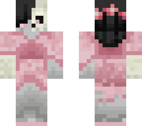 half skeleton girl