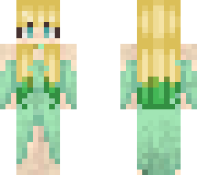 jade v12- green hair and dress